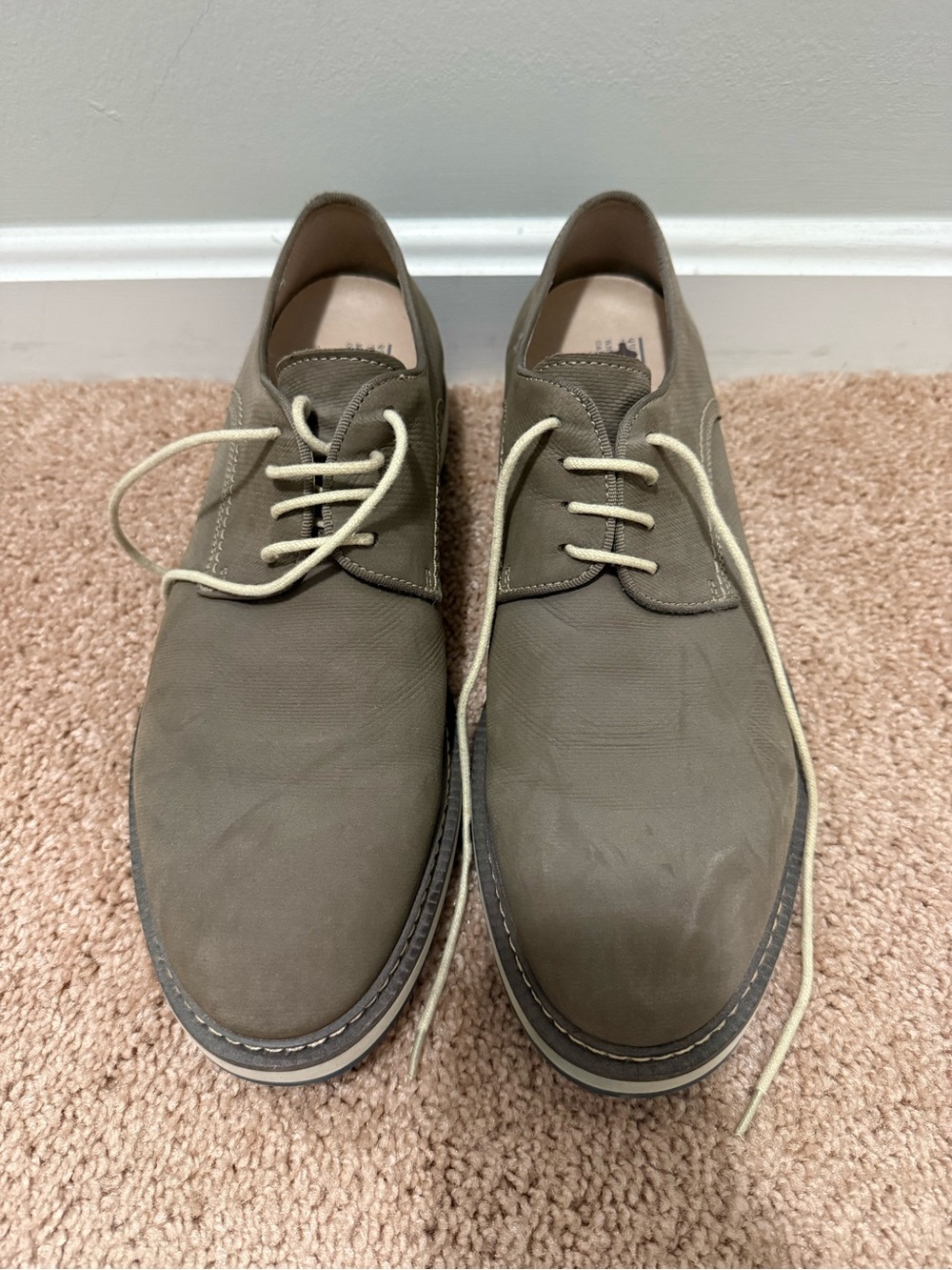 1901 Men's Lace-Up Derbys in Gray with Cream Laces